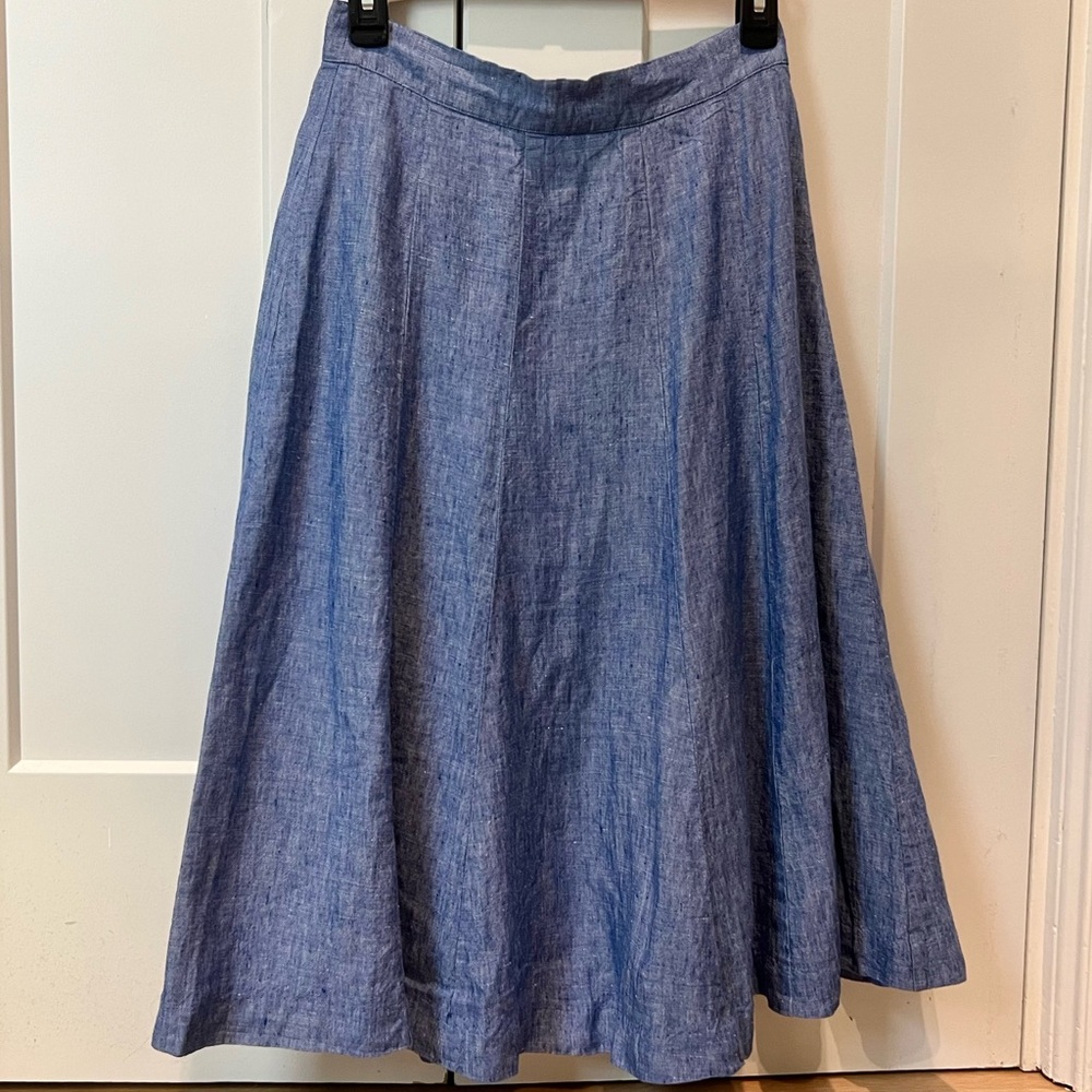 NEW Boden Linen Midi Skirt